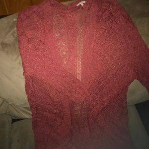 Pink knitted cardigan
